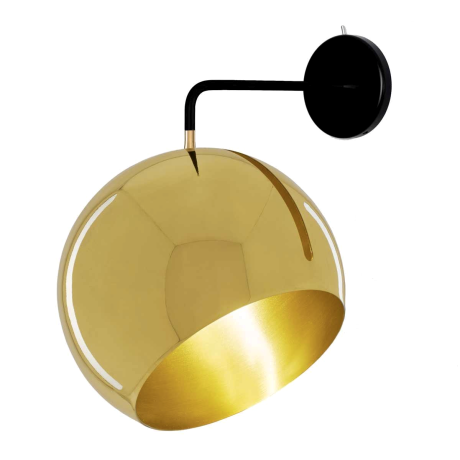 Tilt Globe Væglampe Brass 